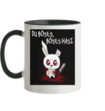 Tasse - Du Böses, Böses Hasi - Tasse zweifarbig