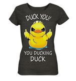 DUCK YOU! - Ladies Organic Shirt (meliert)