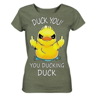 DUCK YOU! - Ladies Organic Shirt (meliert)