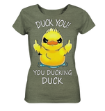 DUCK YOU! - Ladies Organic Shirt (meliert)