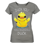 DUCK YOU! - Ladies Organic Shirt (meliert)