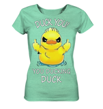 DUCK YOU! - Ladies Organic Shirt (meliert)