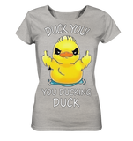 DUCK YOU! - Ladies Organic Shirt (meliert)