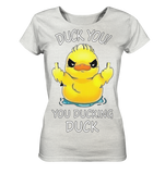 DUCK YOU! - Ladies Organic Shirt (meliert)