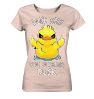 DUCK YOU! - Ladies Organic Shirt (meliert)