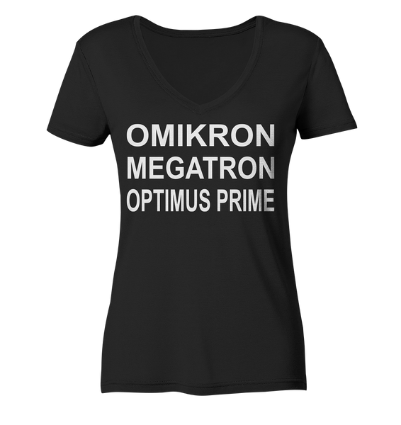 DELTA-OMIKRON-OPTIMUS PRIME - 1 - Ladies Organic V-Neck Shirt