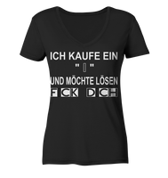 Ich kaufe ein "I" - Ladies Organic V-Neck Shirt