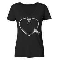 Black Collection - Friseur # 1 - Ladies Organic V-Neck Shirt