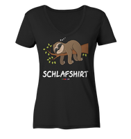 Schlafshirt - w - Ladies Organic V-Neck Shirt