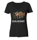 Schlafshirt - w - Ladies Organic V-Neck Shirt