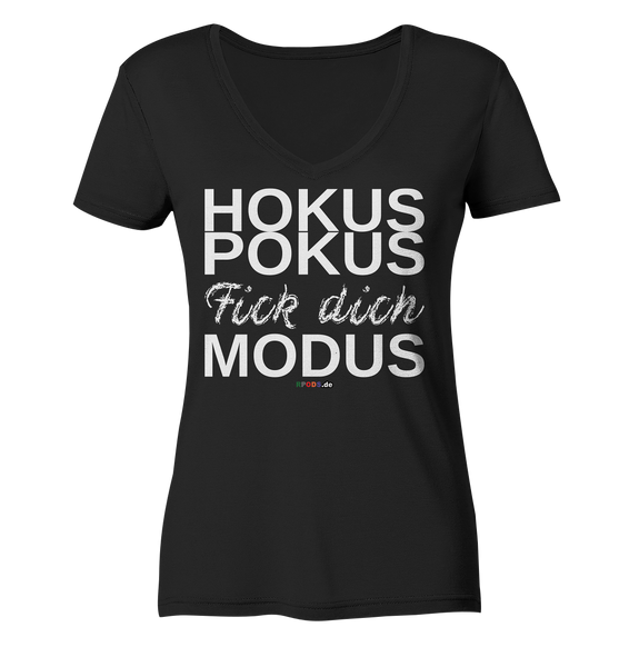 BC - Hokus Pokus Fick dich Modus - w - Ladies Organic V-Neck Shirt