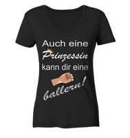 FRECH? - Neee verbal überlegen! Kopie - Ladies Organic V-Neck Shirt