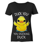 DUCK YOU! - Ladies Organic V-Neck Shirt