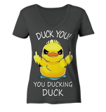 DUCK YOU! - Ladies Organic V-Neck Shirt