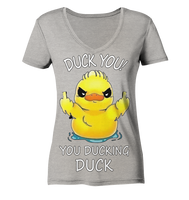 DUCK YOU! - Ladies Organic V-Neck Shirt