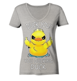 DUCK YOU! - Ladies Organic V-Neck Shirt