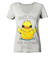 DUCK YOU! - Ladies Organic V-Neck Shirt