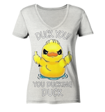 DUCK YOU! - Ladies Organic V-Neck Shirt