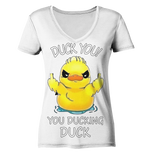 DUCK YOU! - Ladies Organic V-Neck Shirt