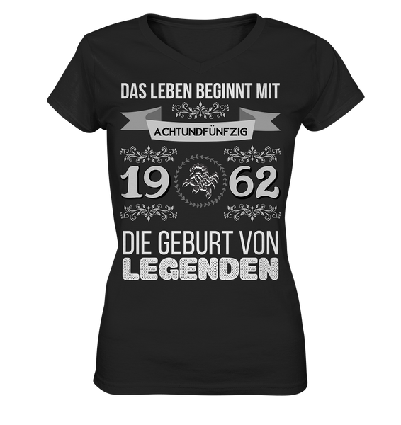 Black Collection - 1962 - Geburt von Legenden - Skorpion _ w - Ladies V-Neck Shirt