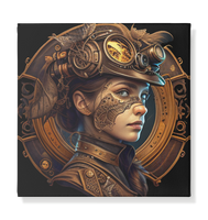 Steampunk Girl 017 - Leinwand 30x30cm