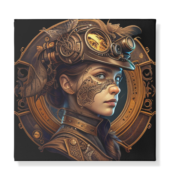 Steampunk Girl 017 - Leinwand 30x30cm