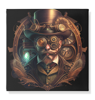 Steampunk Man 1 - Leinwand 40x40cm