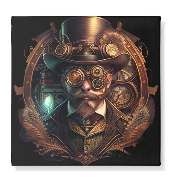 Steampunk Man 1 - Leinwand 40x40cm