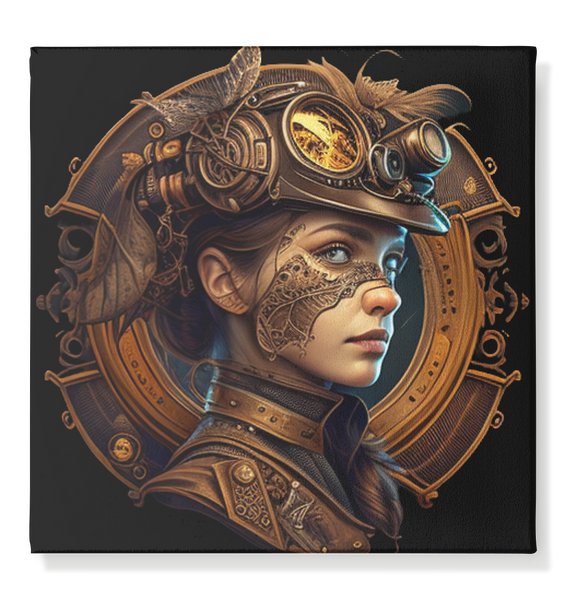 Steampunk Girl 017 - Leinwand 50x50cm