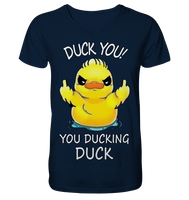 DUCK YOU! - Mens Organic V-Neck Shirt