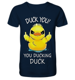 DUCK YOU! - Mens Organic V-Neck Shirt