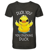 DUCK YOU! - Mens Organic V-Neck Shirt