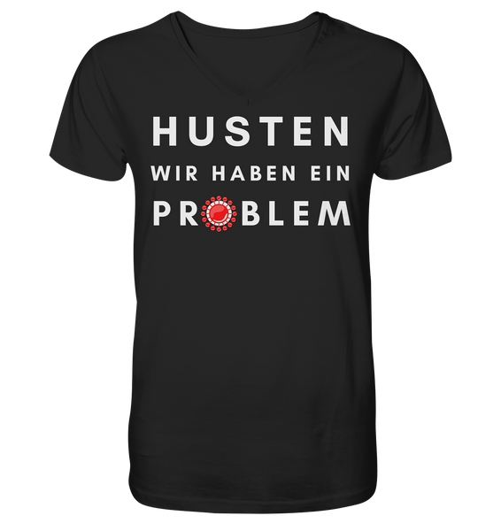 BC - Corona - Husten wir haben ein Problem - Mens Organic V-Neck Shirt