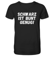 Black Collection - Schwarz ist bunt genug - Mens Organic V-Neck Shirt