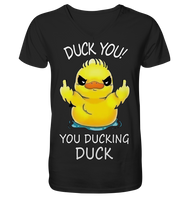 DUCK YOU! - Mens Organic V-Neck Shirt