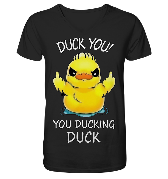 DUCK YOU! - Mens Organic V-Neck Shirt