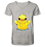 DUCK YOU! - Mens Organic V-Neck Shirt