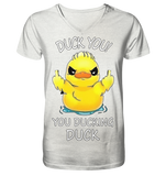 DUCK YOU! - Mens Organic V-Neck Shirt