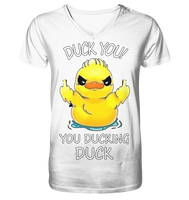 DUCK YOU! - Mens Organic V-Neck Shirt