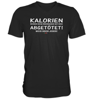 BC - Kalorien werden beim überbacken mit Käse abgetötet! - Mens V-Neck Shirt