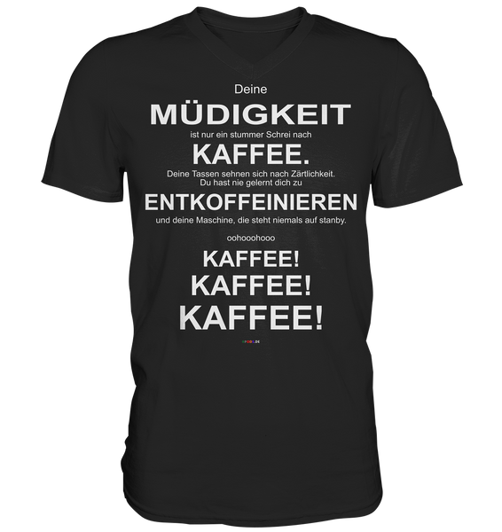 Kaffee! - Kaffee! - Kaffee! - 2 - Mens V-Neck Shirt