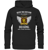 Black Collection - Der König will Pilze sammeln - Organic Fashion Hoodie