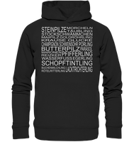 Black Collection - Pilzsorten - Organic Fashion Hoodie