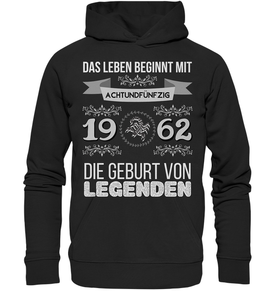 Black Collection - 1962 - Geburt von Legenden - Skorpion _ w - Organic Hoodie