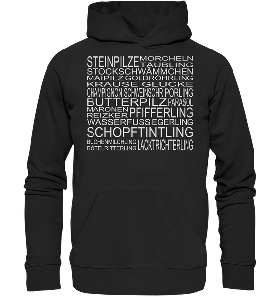 Black Collection - Pilzsorten - Organic Hoodie