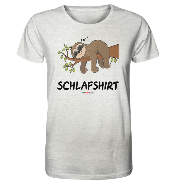 Schlafshirt - s - Organic Shirt (meliert)