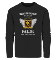 Black Collection - Der König will Pilze sammeln - Organic Sweatshirt