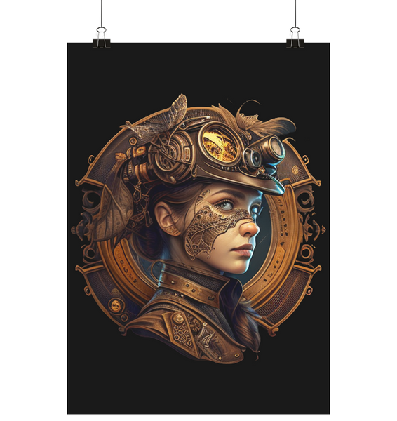 Steampunk-Girl 17 (A-Format) - Poster Din A2 (hoch)