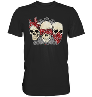 3 Rockabilly Skulls - f - Premium Shirt