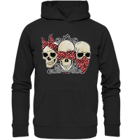 3 Rockabilly Skulls - f - Premium Unisex Hoodie